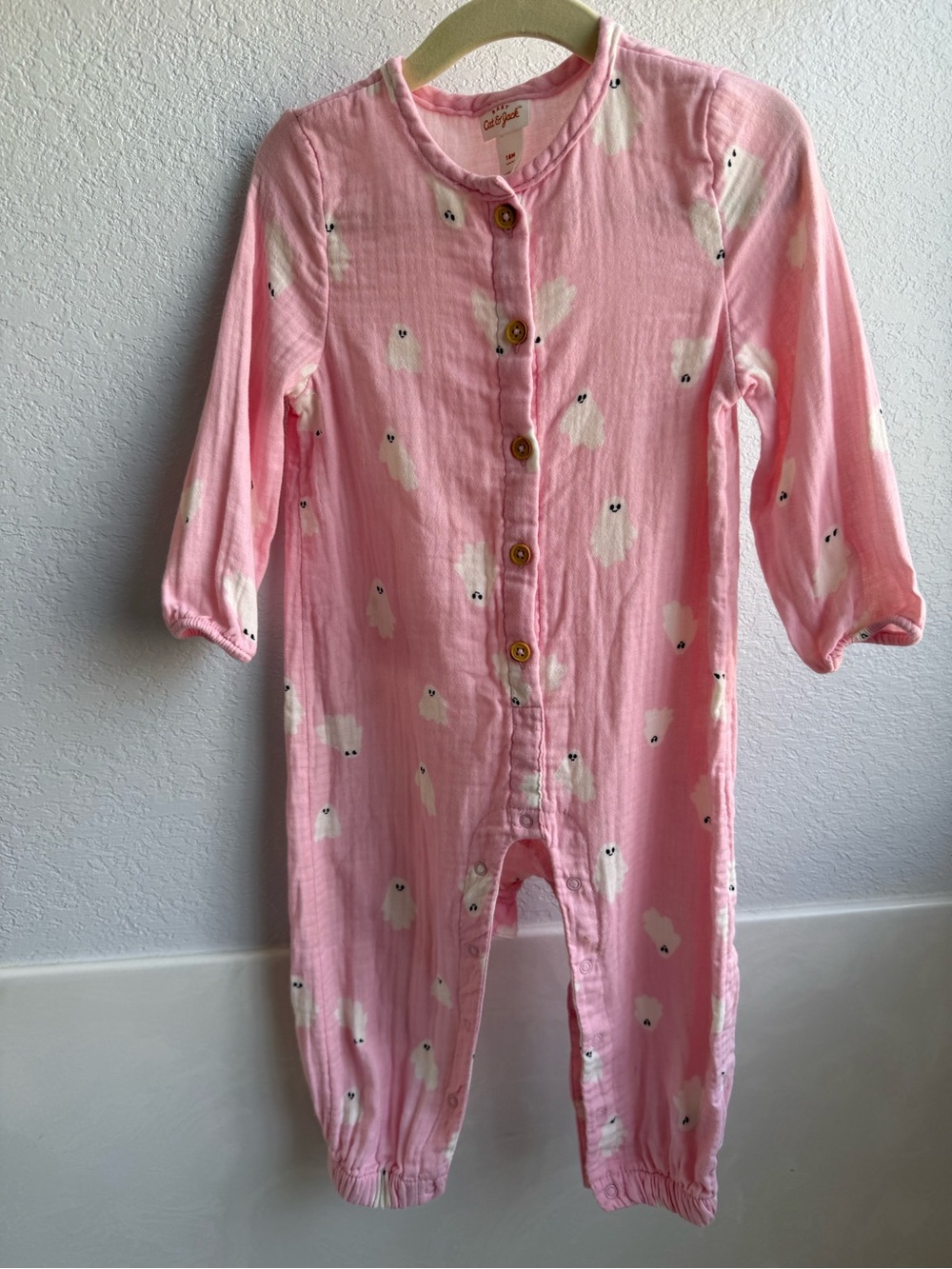 Cat & Jack Pink Ghost Onesie